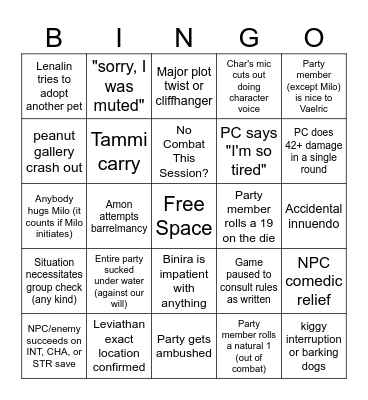 12 MAY 2026 Bingo Card