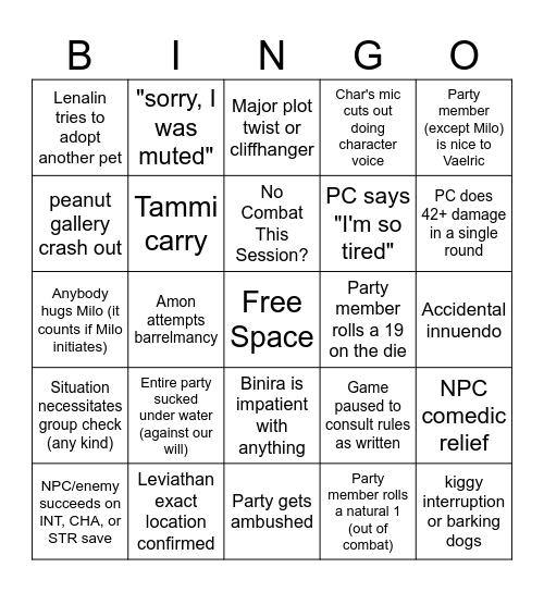 12 MAY 2026 Bingo Card