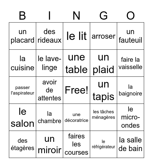 Logement NATO 1 Bingo Card