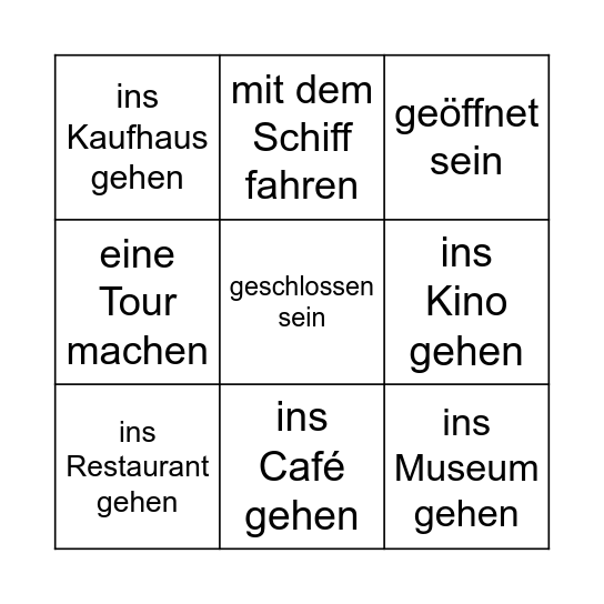 Ein Tag in Berlin Bingo Card