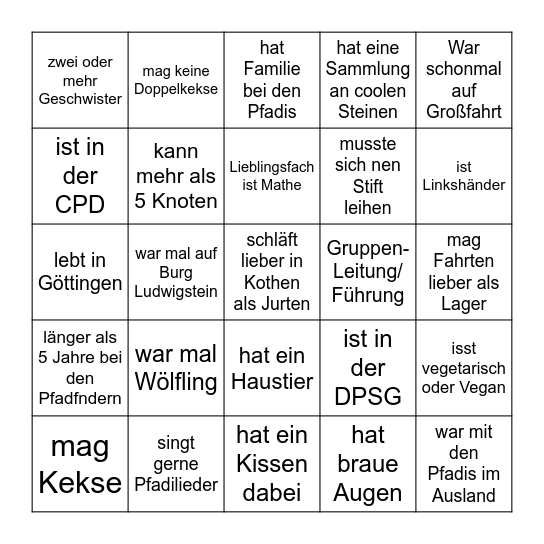 Pfila 2026 Bingo Card