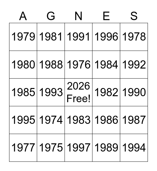 Agnès Klein Bingo Card