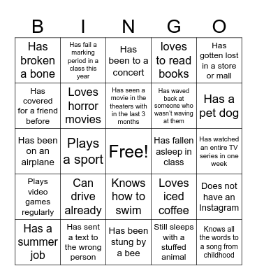 Human Bingo: End-of-Year Edition Bingo Card