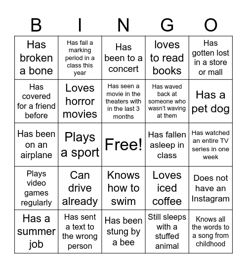 Human Bingo: End-of-Year Edition Bingo Card