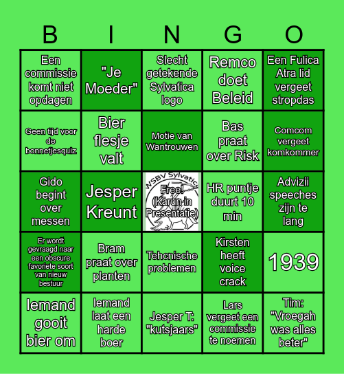 Sylvatica ALV Bingo Card