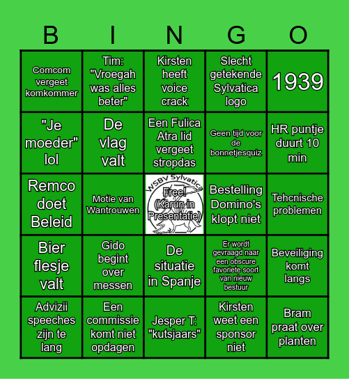 Sylvatica ALV Bingo Card