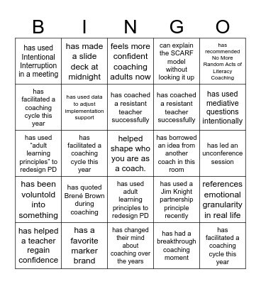 Find Someone Who...Ten Years of LCC Bingo Card