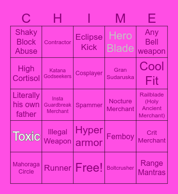 1v1 600 Elo Chime Bingo Card