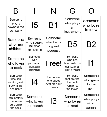 Get to Know Team Williams Bingo Card