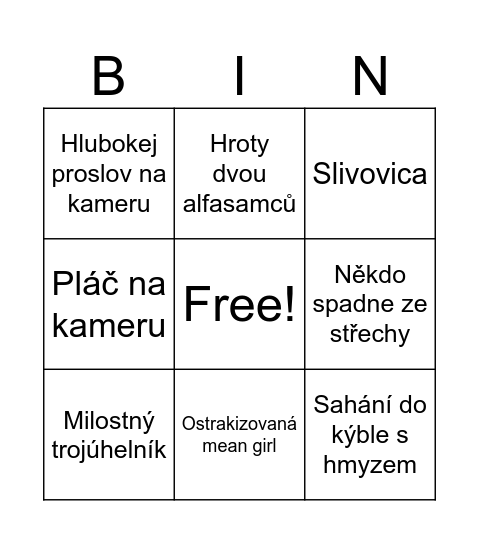 Farma Bingo Card