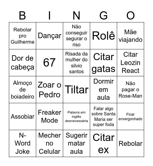 Binctor Bingo Card