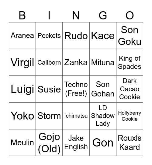 MANIFESTATIONS Bingo Card