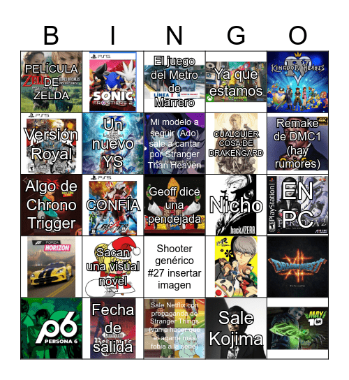 Show de Juegos de Tokyo Bingo Card