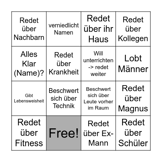Bingo Card