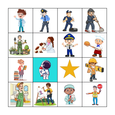 Bingo - Les métiers Bingo Card