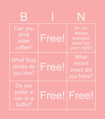 Revison Bingo Card