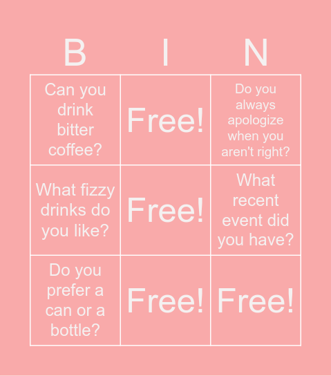 Revison Bingo Card