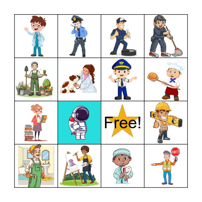 Bingo - Les métiers Bingo Card