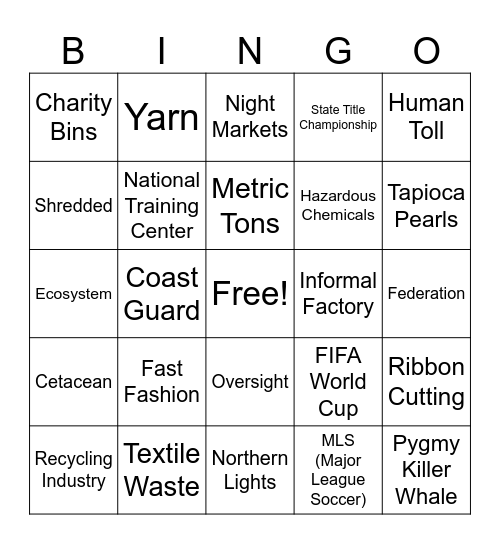 CNN 10 5/11/26 Bingo Card