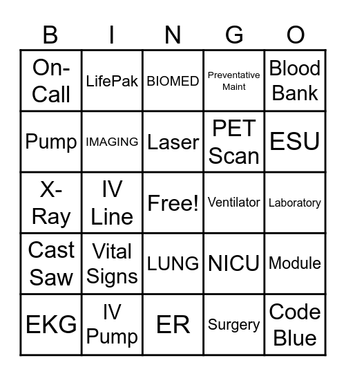 HTM Week - BINGO Card