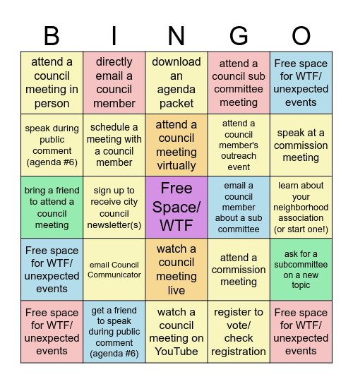 2026 Post-Election Bingo Card