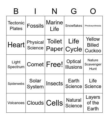 End of the Year Bingo Card