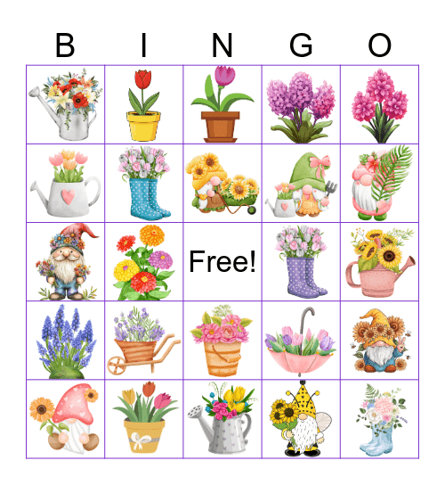 May Flowers Bingo Card