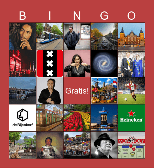 Bingo met 'Een vleugje Amsterdam' Bingo Card