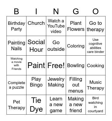 Roberta Young Bingo Card