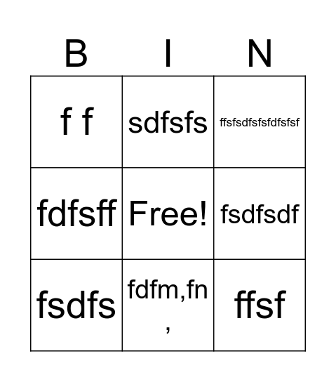 lol Bingo Card