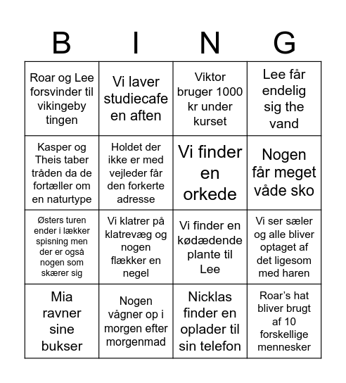 Bio - Bingo Card