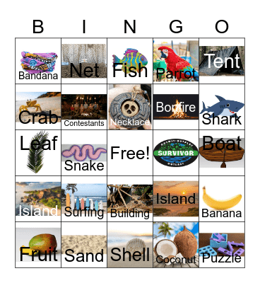 Survivor Bingo Card