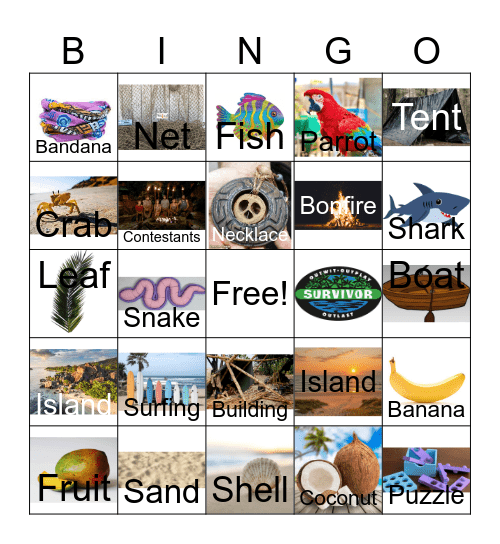 Survivor Bingo Card