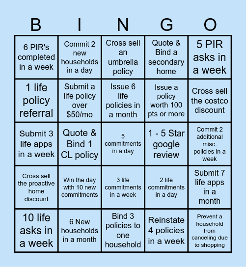 June Bingo Card