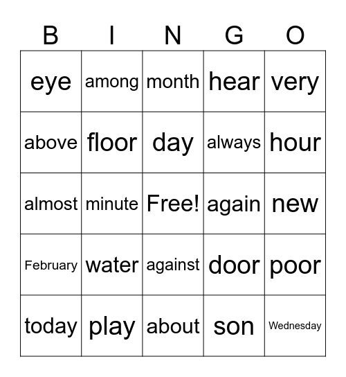 Q4 HFW Bingo Card