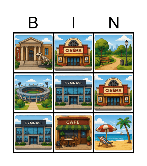 Bingo Français Bingo Card