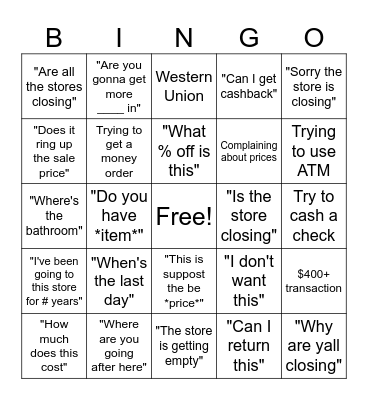 Homeland Bingo Card