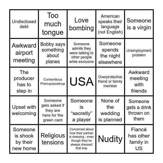 90 Day Bingo Card