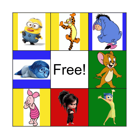 Zones of Regulation Bingo Card