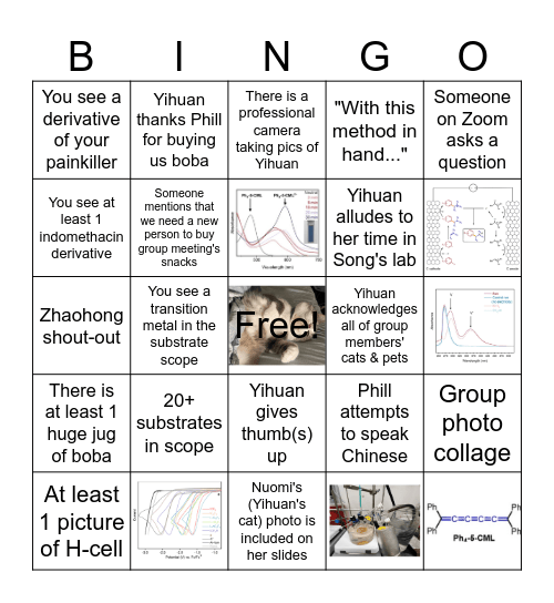 Yihuan's B-Exam <3 Bingo Card