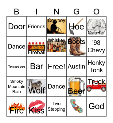 GLOW Dancer Word Bingo Card