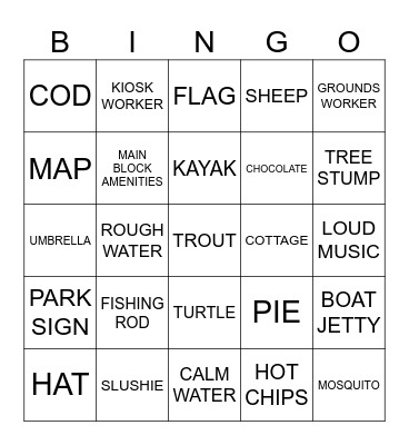 Wyangala Waters Bingo! Bingo Card