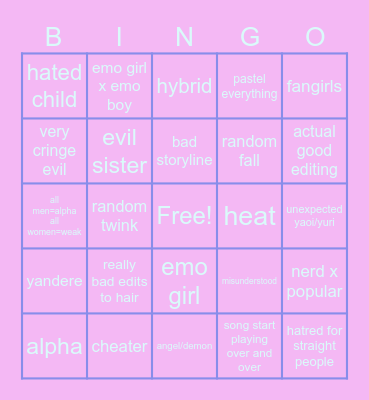 gacha Bingo Card