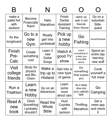 Summer 2026 Bingo Card