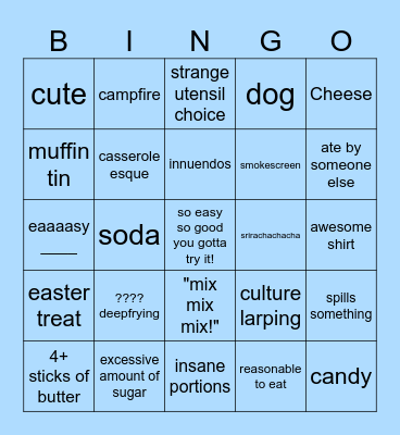 elainecarolskitchen bingo Card