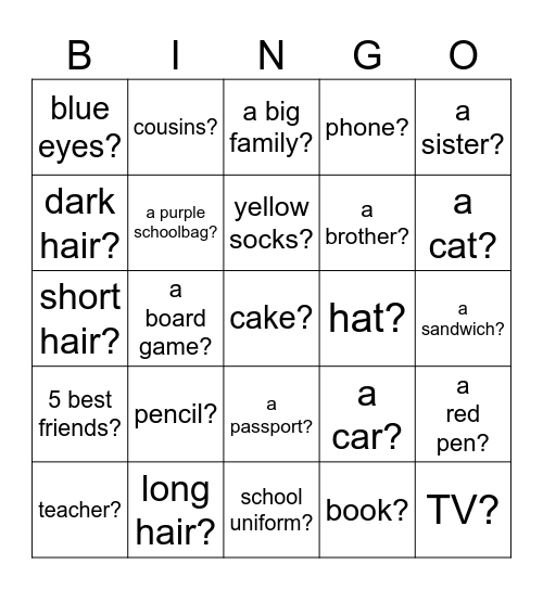 Have Got Bingo Card