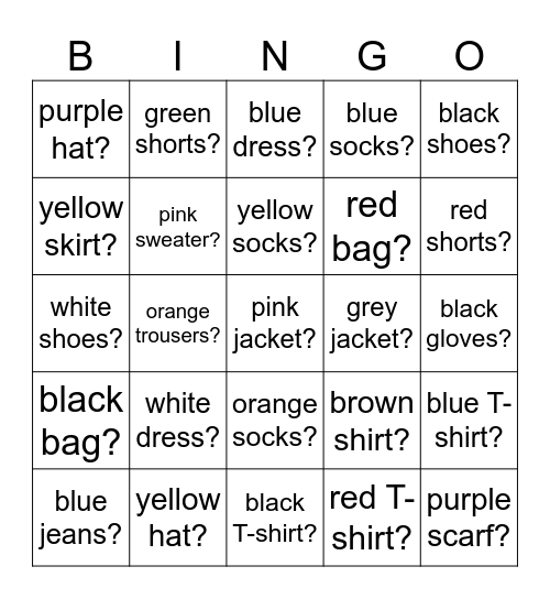 Have Got Bingo Card