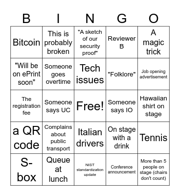 EC Rump Session Bingo Card