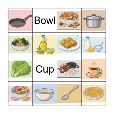 Foods&Drinks Bingo Card