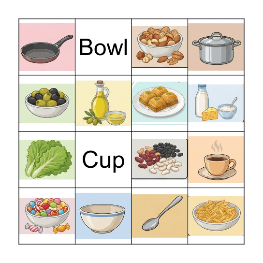 Foods&Drinks Bingo Card